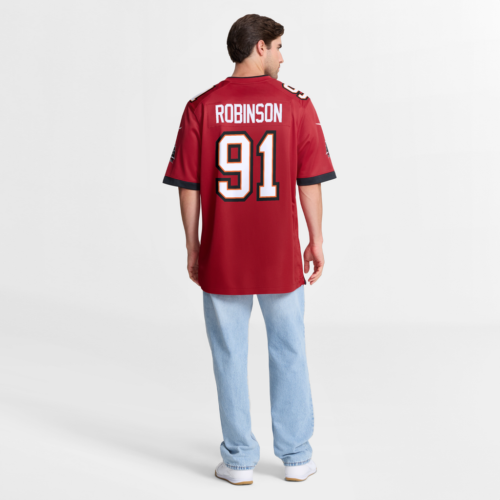 Tampa Bay Buccaneers A'Shawn Robinson Nike Red Team Game Jersey product image 3, provided for visual reference and product