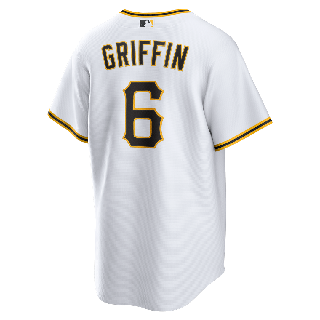 Pittsburgh Pirates Konnor Griffin Nike White Home Replica Jersey product image 3, provided for visual reference and product