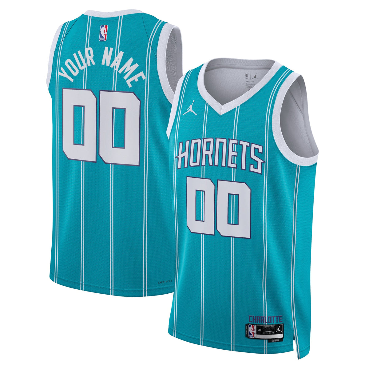 Charlotte Hornets Jordan Icon Edition Swingman Jersey - Custom - Unisex product image 1, provided for visual reference and