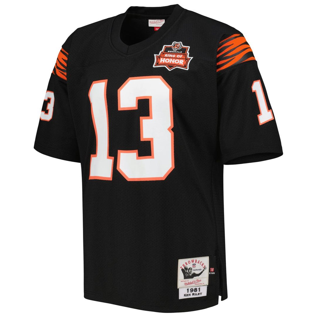 Cincinnati Bengals 1981 Ken Riley Mitchell & Ness Black Authentic Throwback Retired Player Jersey product image 2, provided