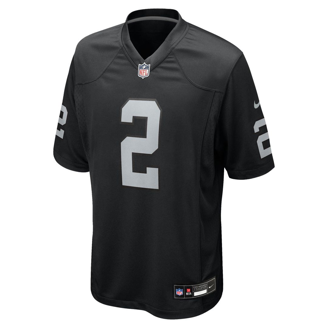 Las Vegas Raiders Ashton Jeanty Nike Black Team Game Jersey product image 7, provided for visual reference and product