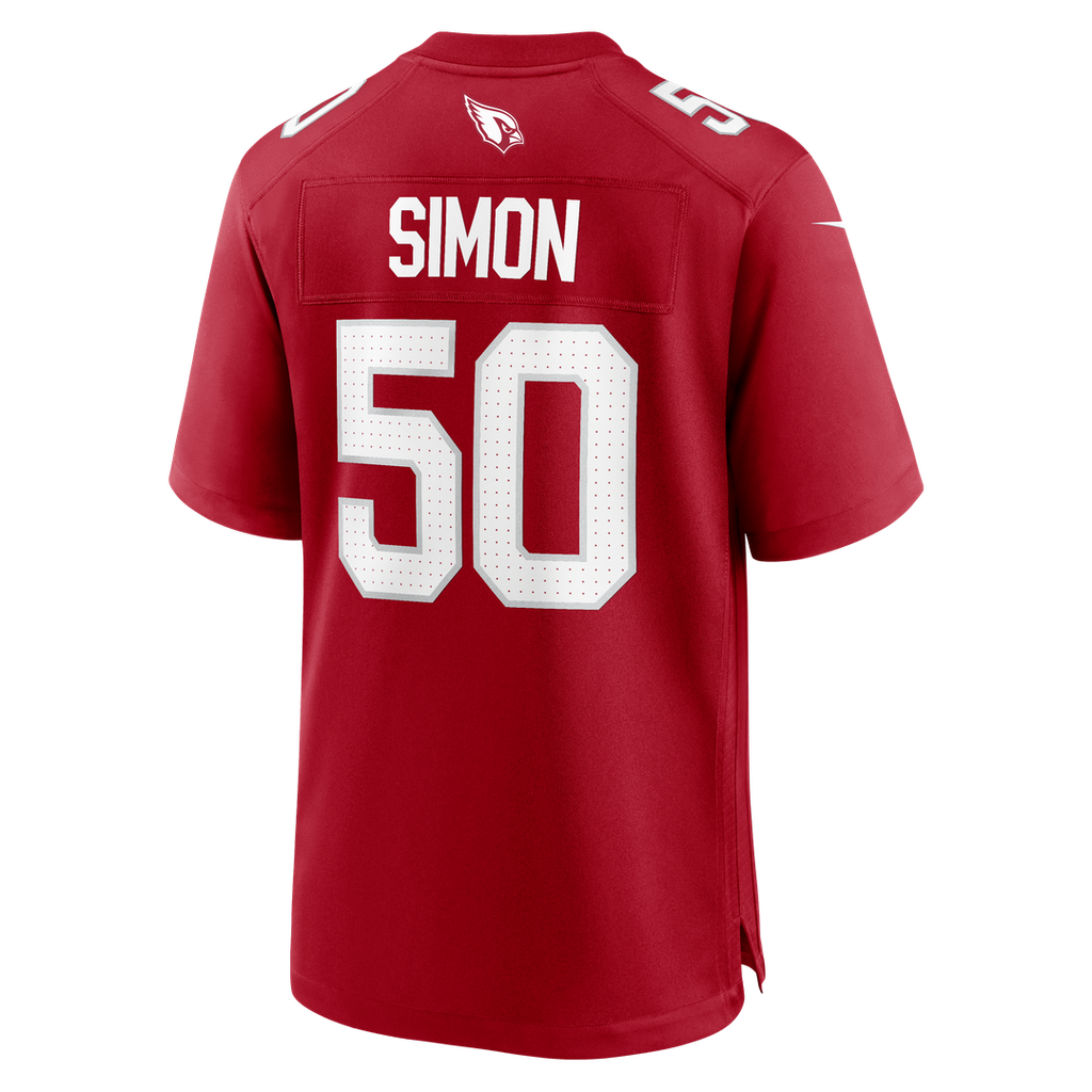 Arizona Cardinals Cody Simon Nike Cardinal Team Game Jersey product image 3, provided for visual reference and product