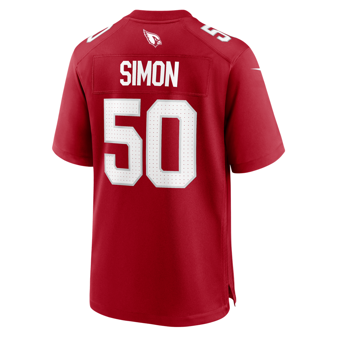Arizona Cardinals Cody Simon Nike Cardinal Team Game Jersey product image 3, provided for visual reference and product