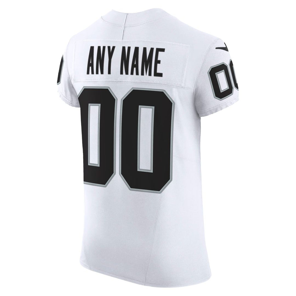 Las Vegas Raiders Nike White Vapor F.U.S.E. Elite Custom Jersey product image 3, provided for visual reference and product
