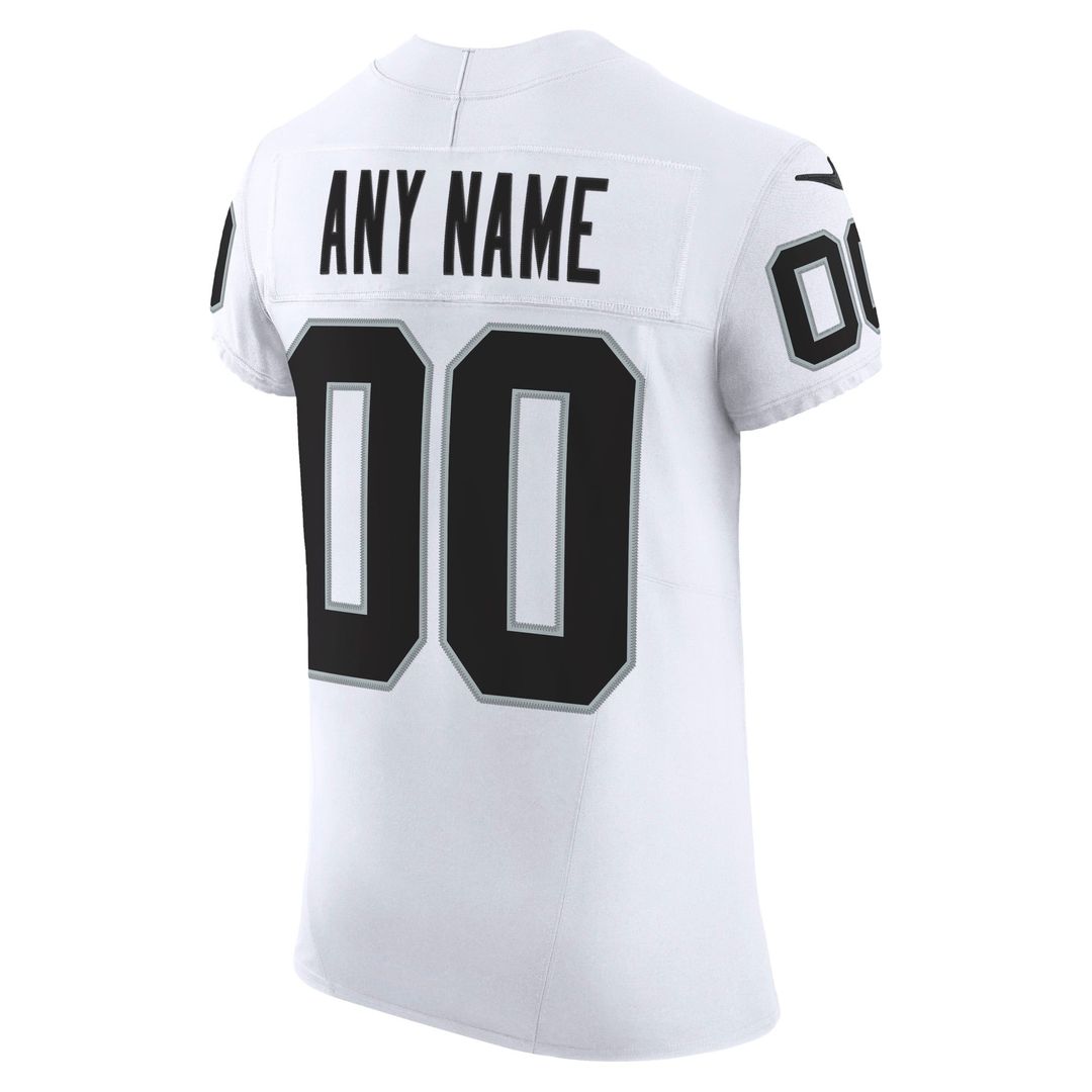 Las Vegas Raiders Nike White Vapor F.U.S.E. Elite Custom Jersey product image 3, provided for visual reference and product