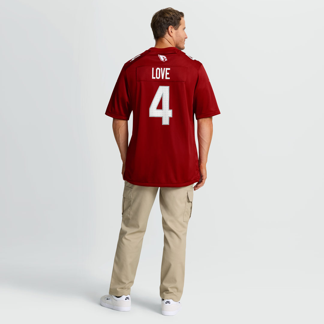 Arizona Cardinals Jeremiyah Love Nike White Game Player Jersey product image 9, provided for visual reference and product