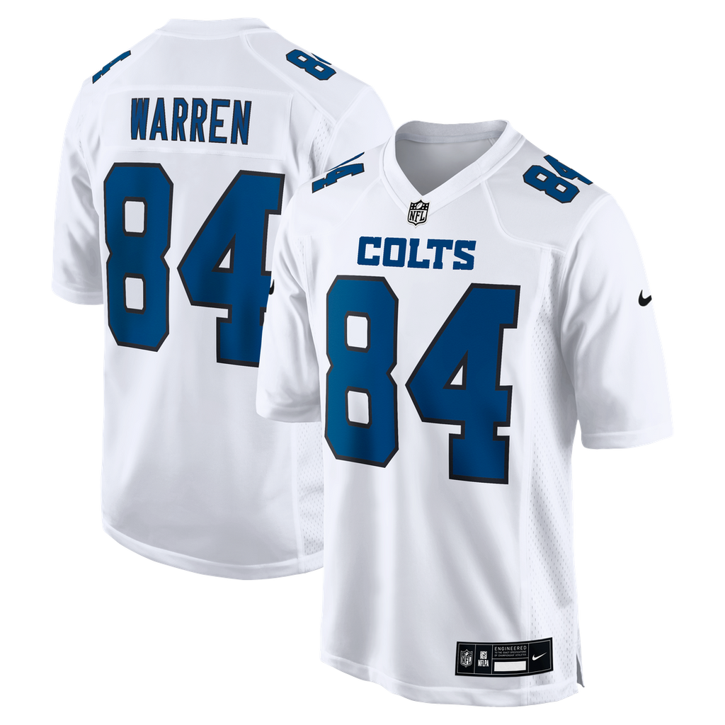 Indianapolis Colts Tyler Warren Nike Tundra White Fashion Game Jersey product image 4, provided for visual reference and