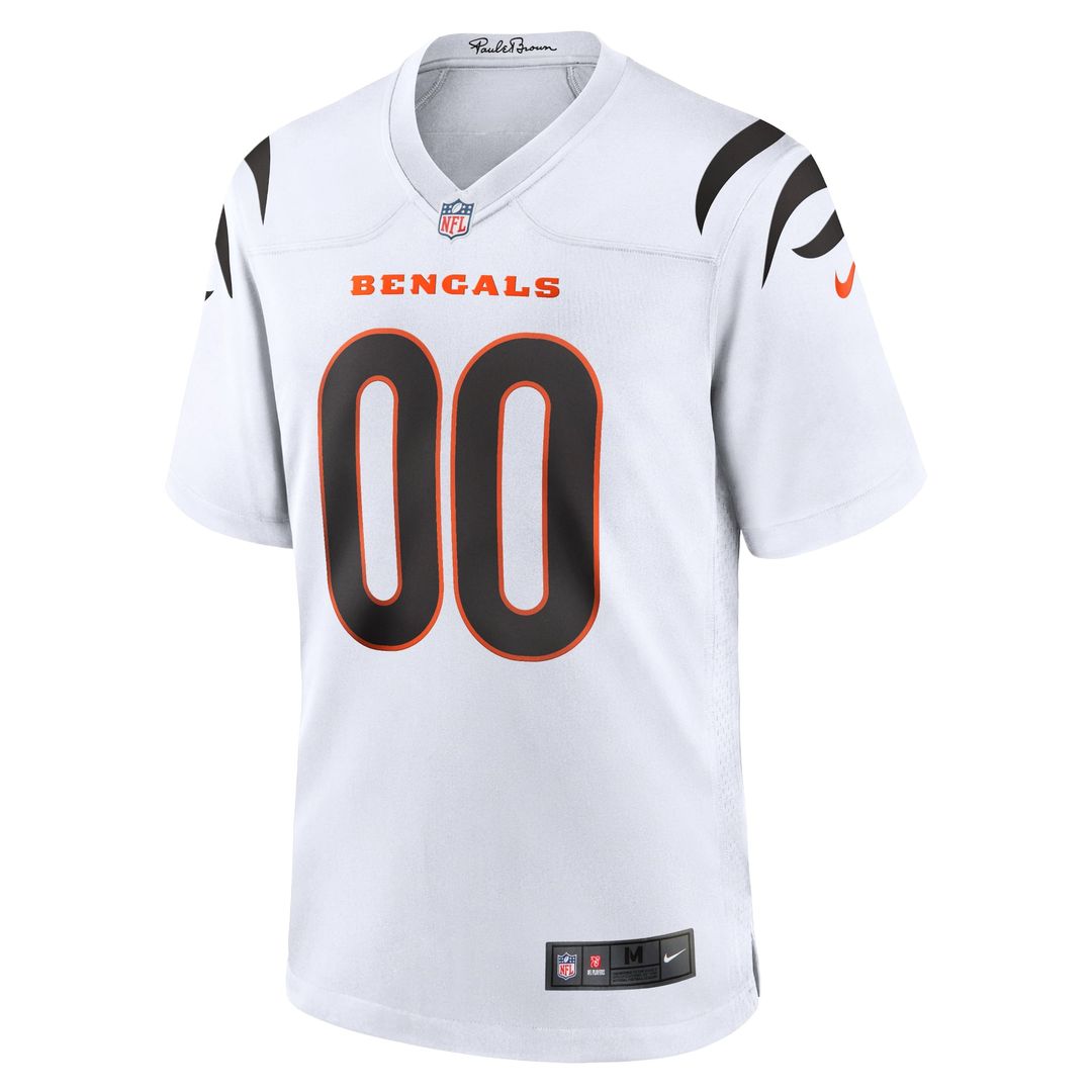 Cincinnati Bengals Nike White Game Custom Jersey product image 2, provided for visual reference and product detail review