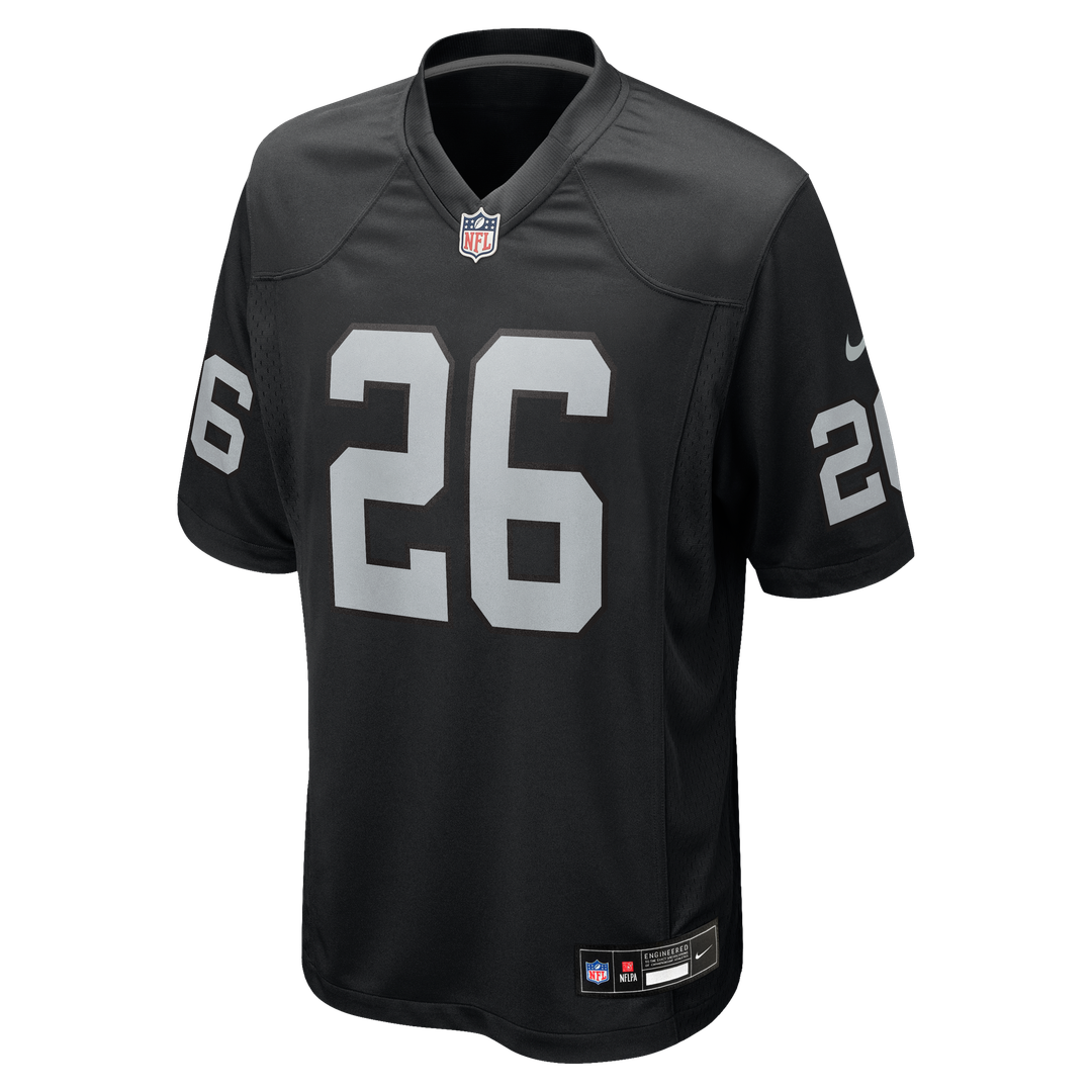 Las Vegas Raiders Darien Porter Nike Black Team Game Jersey product image 2, provided for visual reference and product