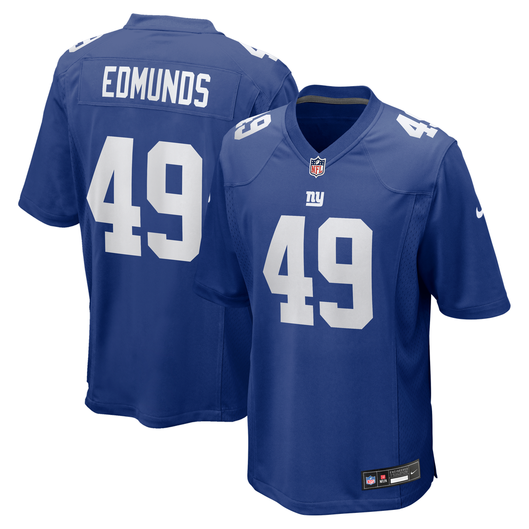 New York Giants Tremaine Edmunds Nike Royal Team Game Jersey product image 1, provided for visual reference and product