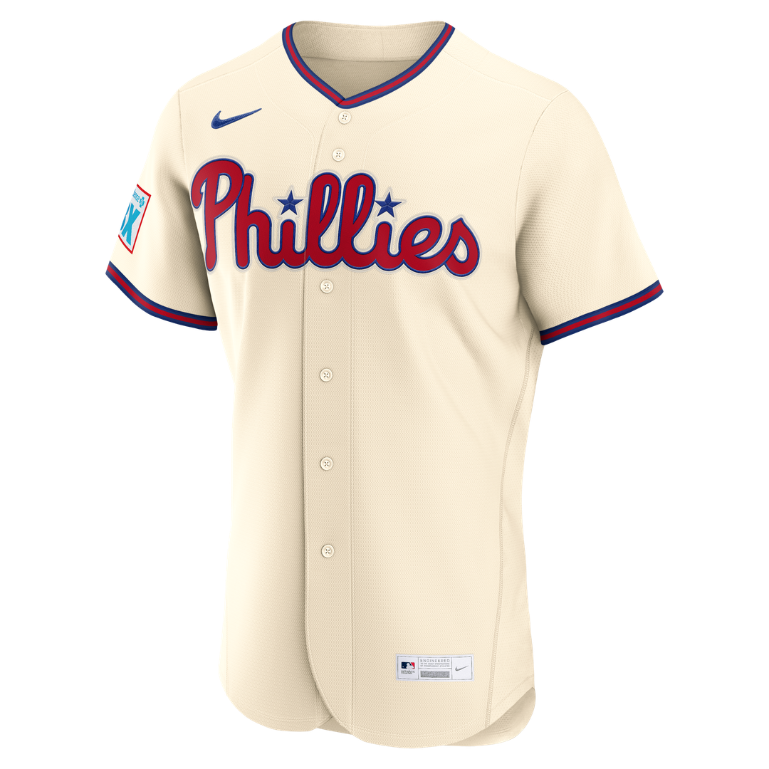 Philadelphia Phillies Bryce Harper Nike Cream Alternate Authentic Sponsor Patch Jersey product image 2, provided for visual