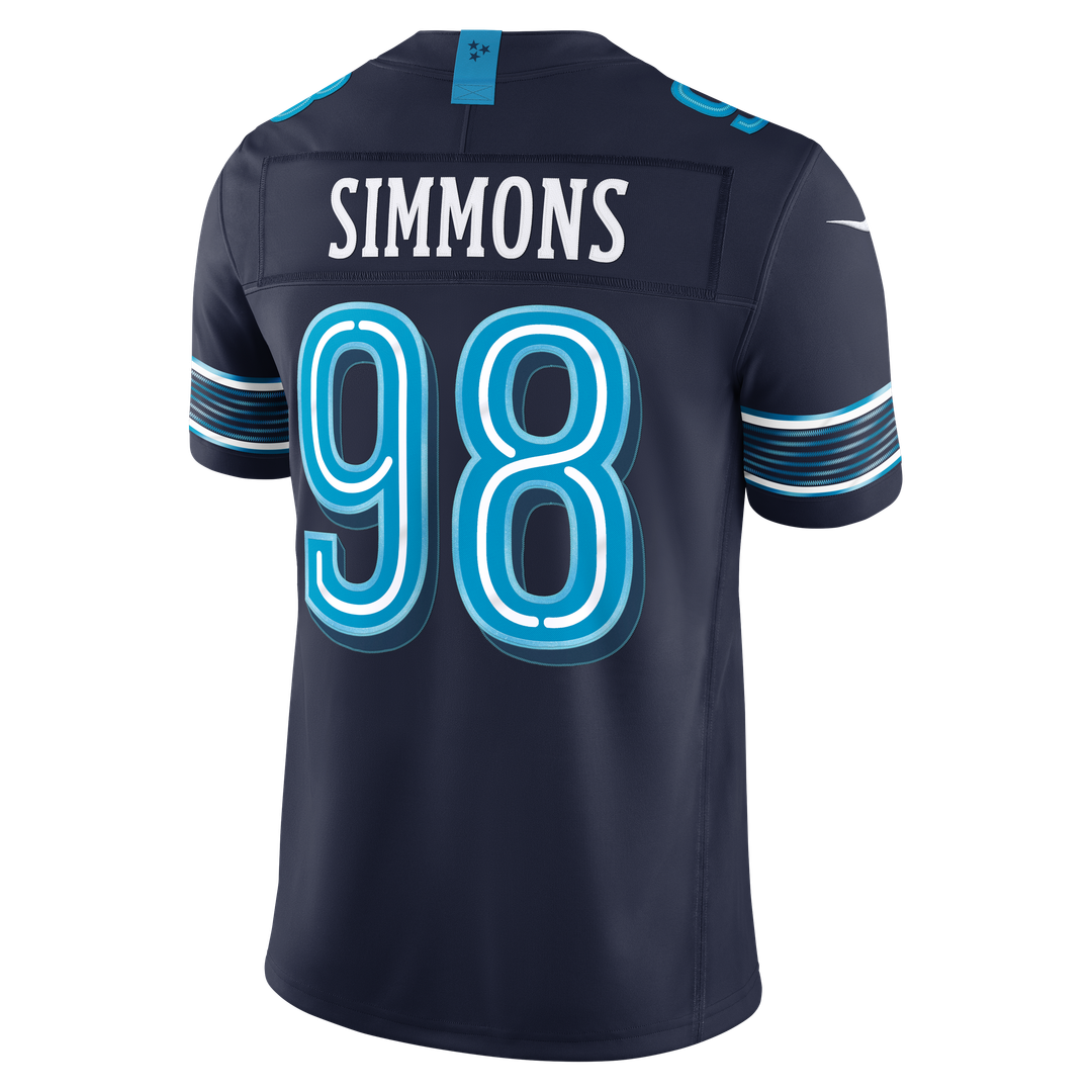 Tennessee Titans Jeffery Simmons Nike Navy 2026 Rivalries Collection Stitched Limited Jersey product image 5, provided for