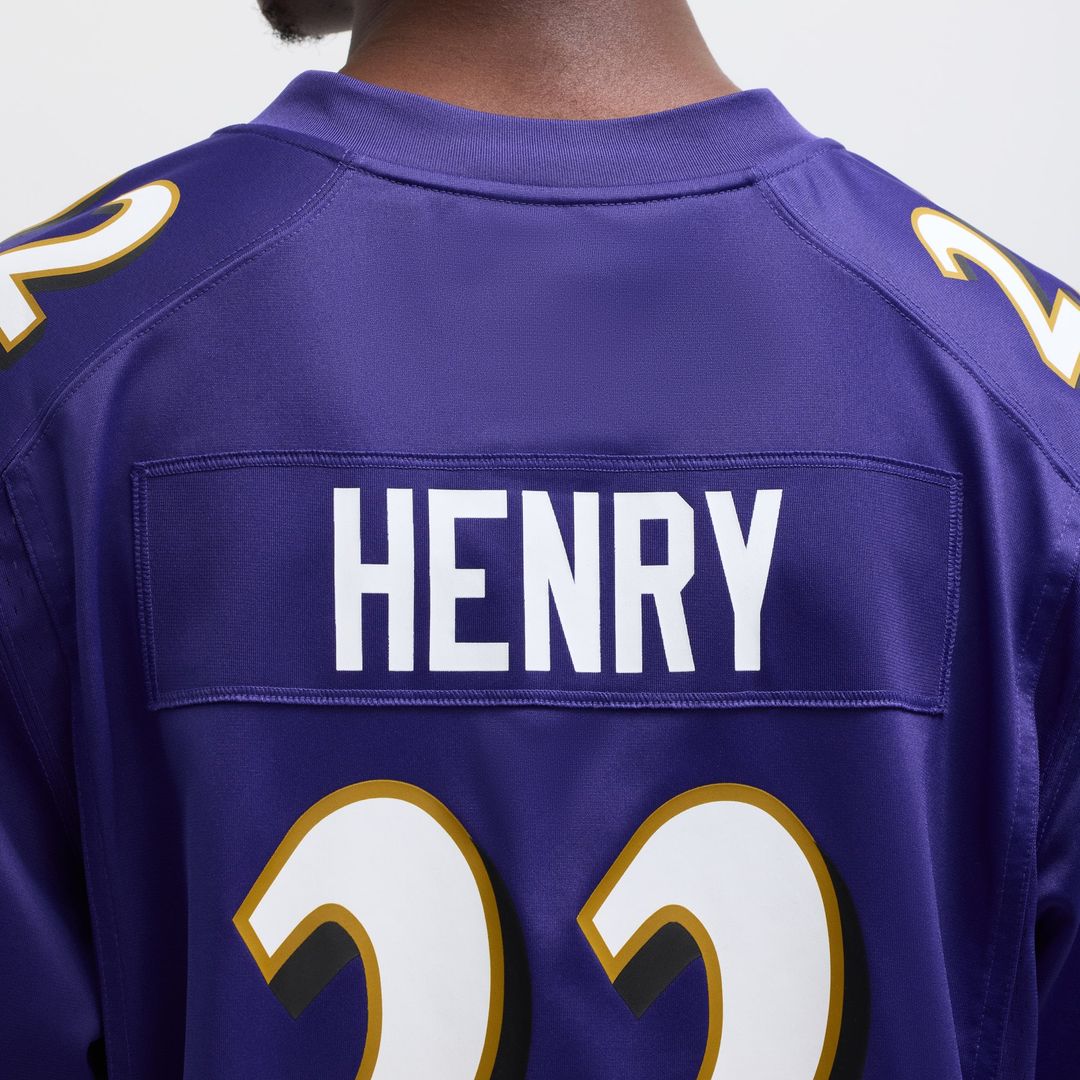 Baltimore Ravens Derrick Henry Nike Purple Game Player Jersey product image 8, provided for visual reference and product
