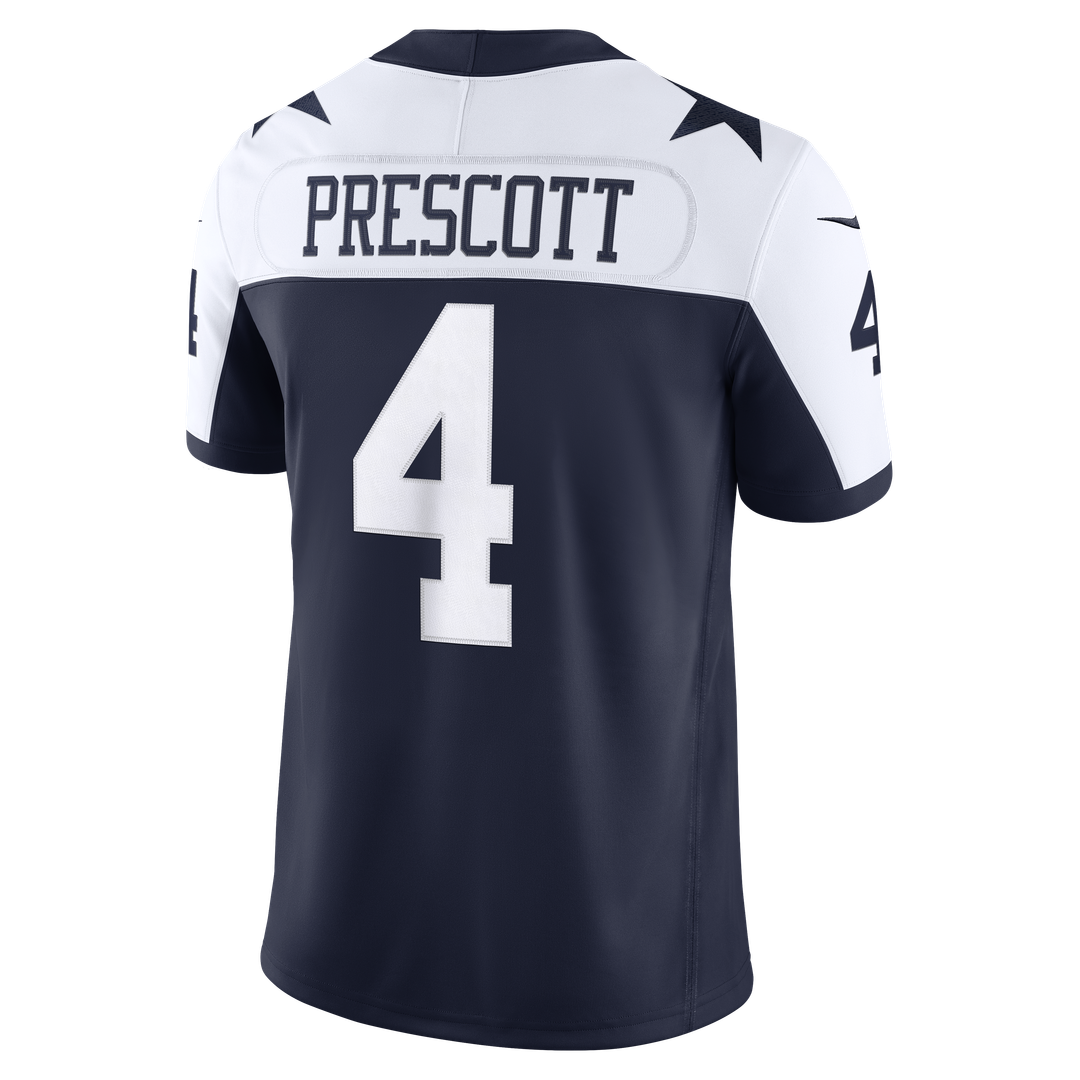 Dallas Cowboys Dak Prescott Nike Navy Alternate Vapor F.U.S.E. Stitched Limited Jersey product image 6, provided for visual