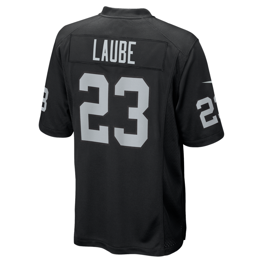 Las Vegas Raiders Dylan Laube Nike Black Team Game Jersey product image 3, provided for visual reference and product detail