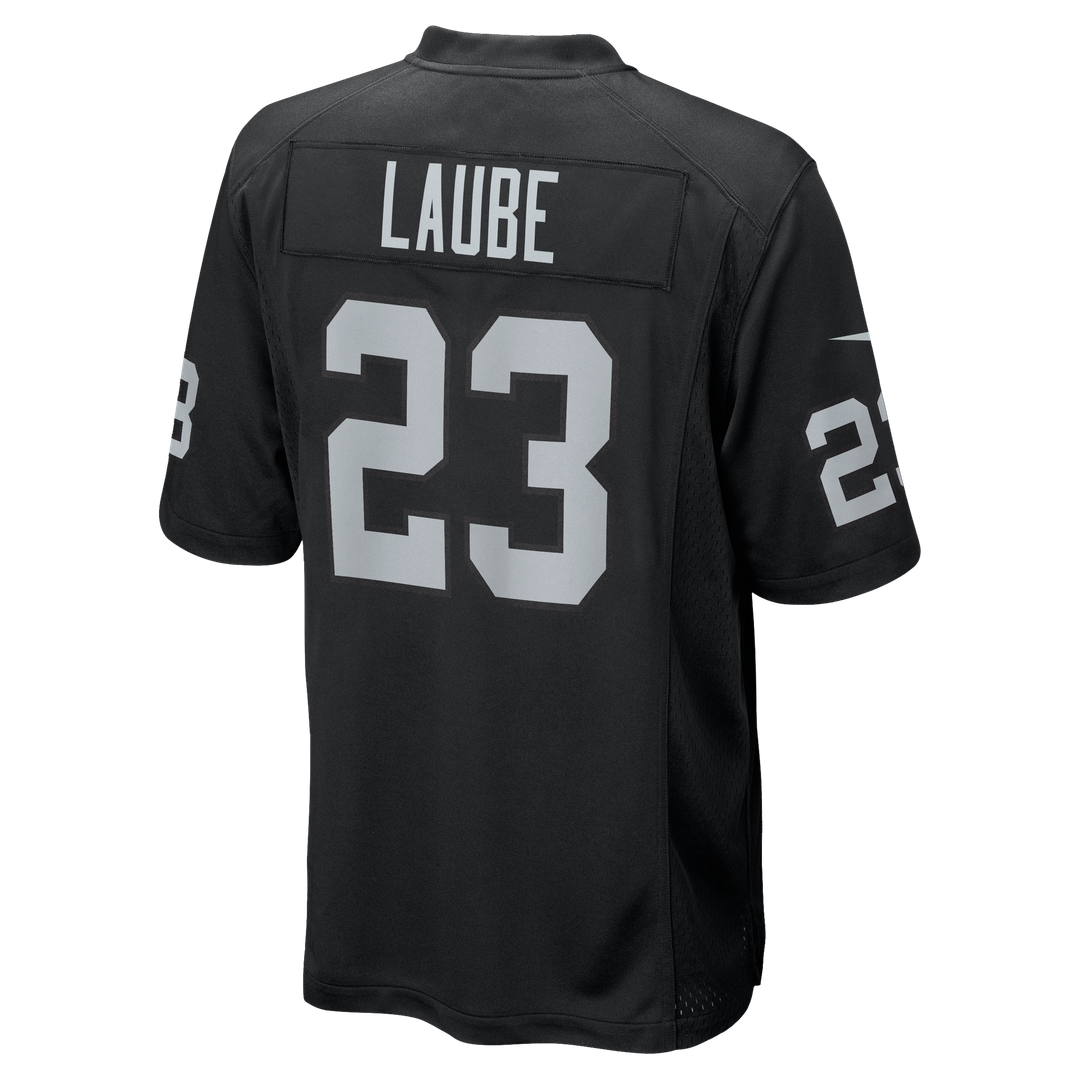Las Vegas Raiders Dylan Laube Nike Black Team Game Jersey product image 3, provided for visual reference and product detail