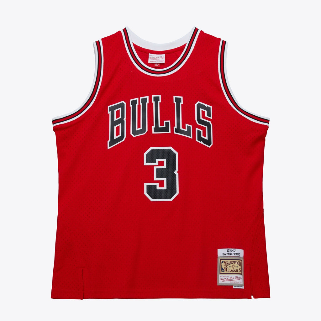 Chicago Bulls Mitchell & Ness Dark Jersey Dwyane Wade 2016 product image 2, provided for visual reference and product detail