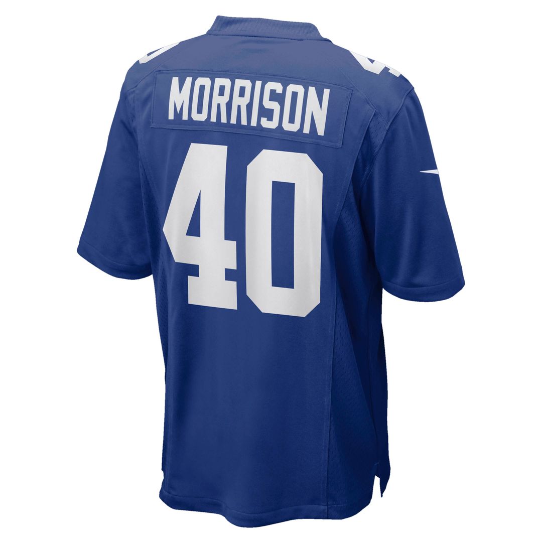 New York Giants Joe Morrison Nike Royal Retired Player Jersey product image 3, provided for visual reference and product