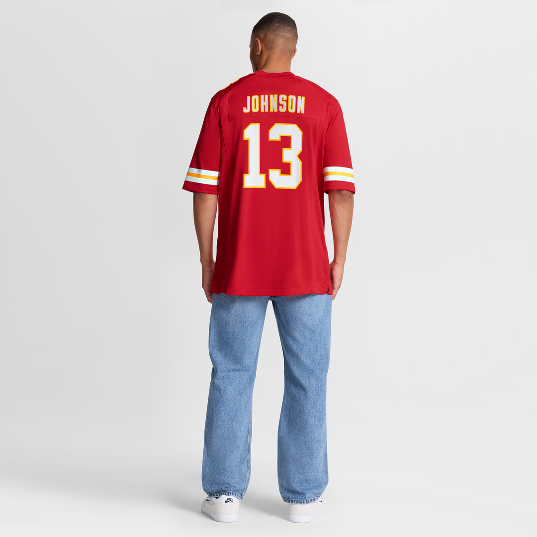 Kansas City Chiefs Nazeeh Johnson Nike Red Game Player Jersey product image 8, provided for visual reference and product