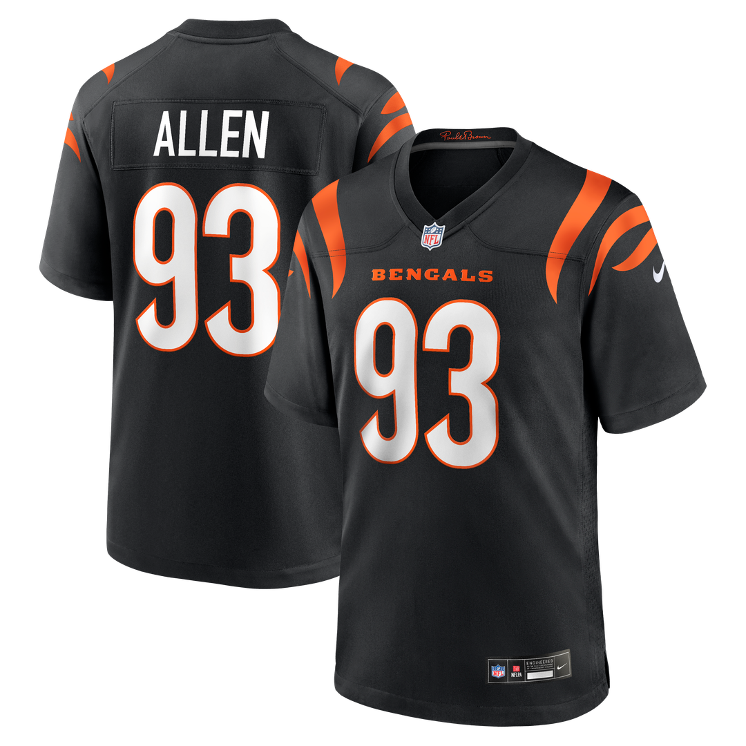 Cincinnati Bengals Jonathan Allen Nike Black Team Game Jersey product image 1, provided for visual reference and product