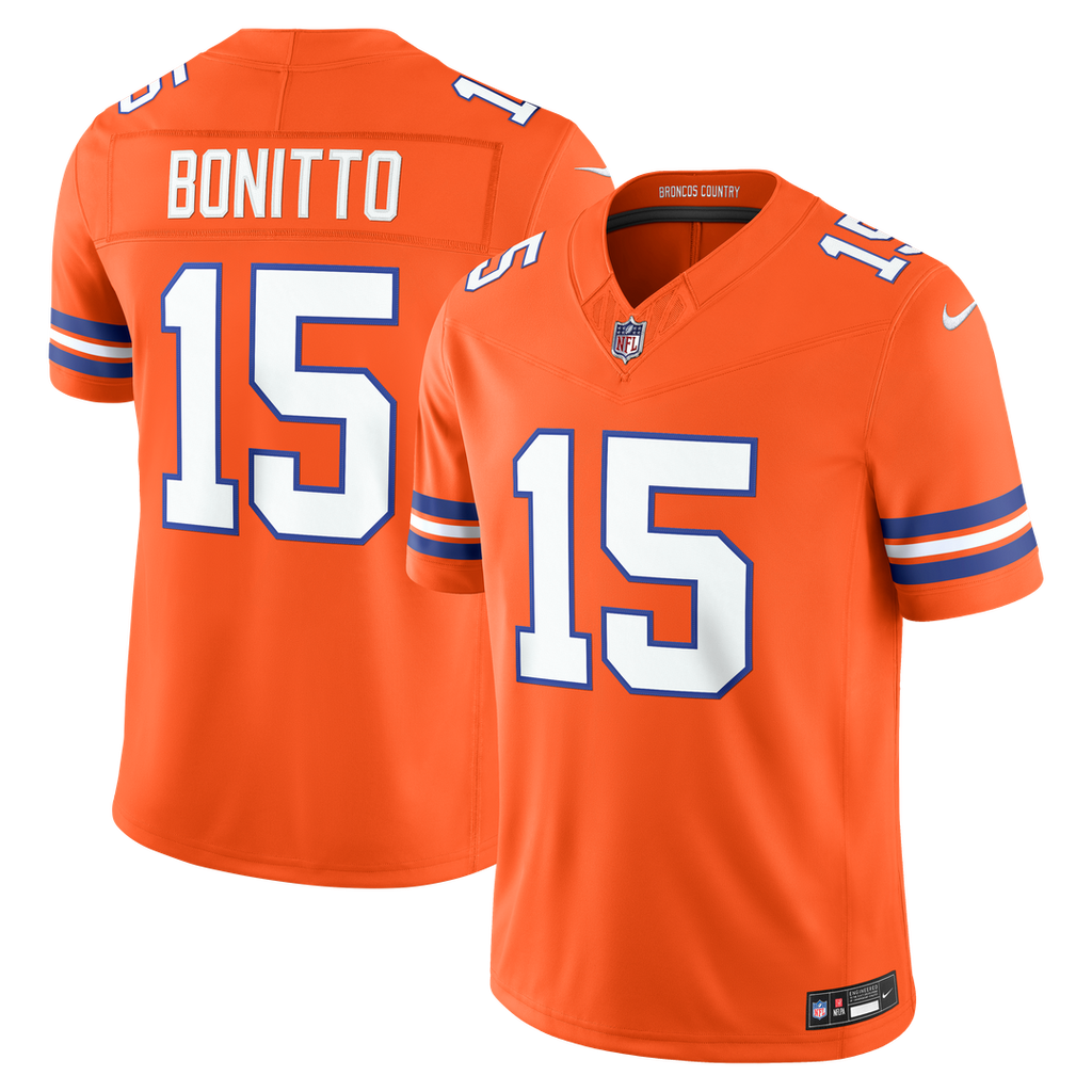 Denver Broncos Nik Bonitto Nike Navy Alternate Vapor F.U.S.E. Stitched Limited Jersey product image 7, provided for visual