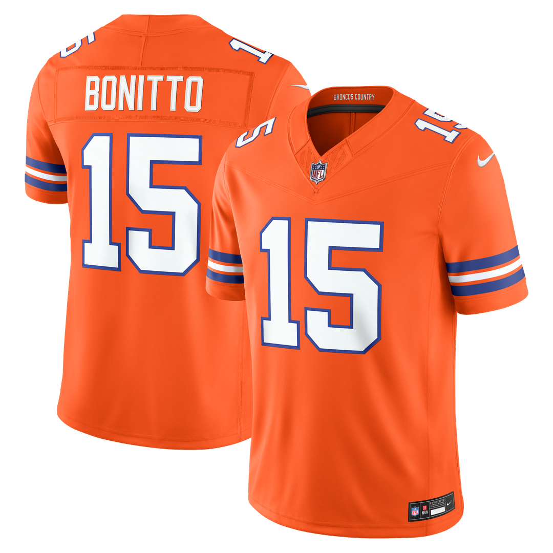 Denver Broncos Nik Bonitto Nike Navy Alternate Vapor F.U.S.E. Stitched Limited Jersey product image 7, provided for visual