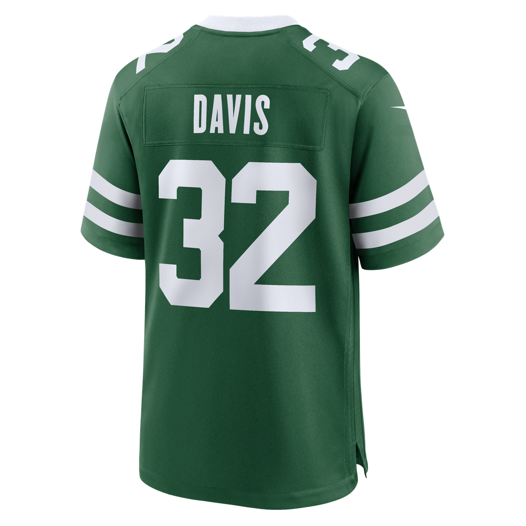 New York Jets Isaiah Davis Nike Legacy Green Team Game Jersey product image 3, provided for visual reference and product
