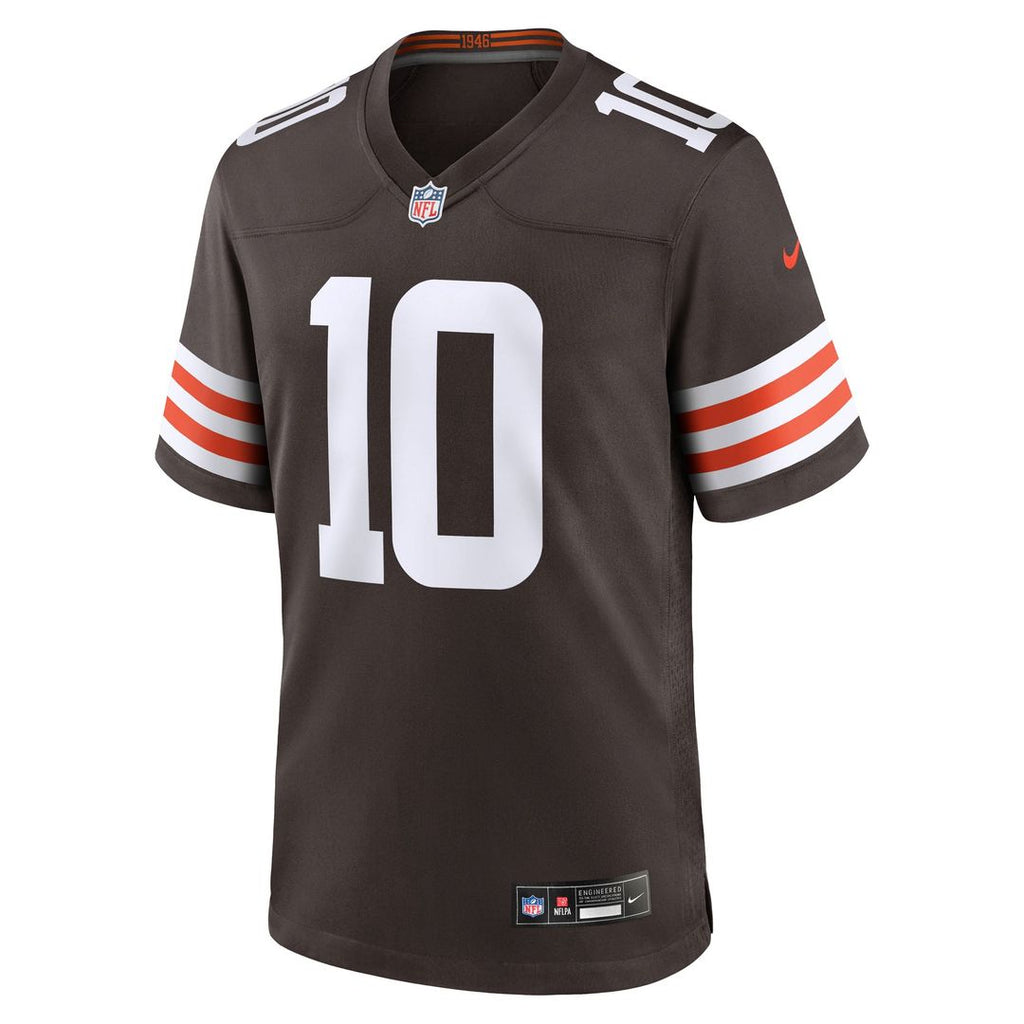 Cleveland Browns Quinshon Judkins Nike Brown 2025 NFL Draft Game Jersey product image 2, provided for visual reference and