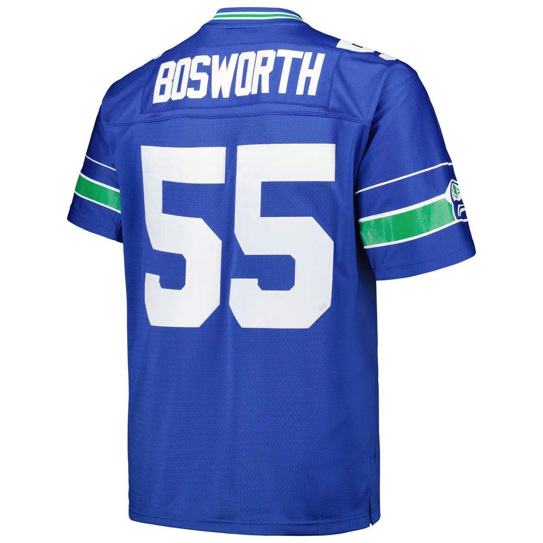 Seattle Seahawks Brian Bosworth Mitchell & Ness Royal Big & Tall 1987 Legacy Retired Player Jersey product image 3, provided