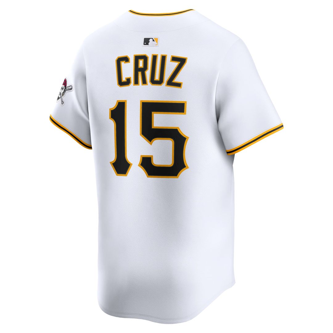 Pittsburgh Pirates Oneil Cruz Nike White Home Limited Player Jersey product image 3, provided for visual reference and