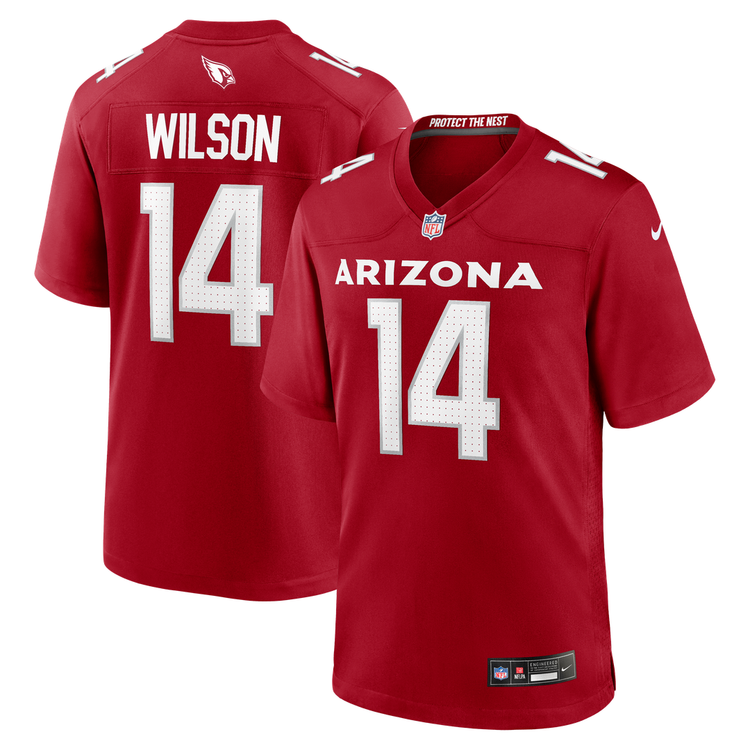 Arizona Cardinals Michael Wilson Nike Cardinal Team Game Jersey product image 1, provided for visual reference and product