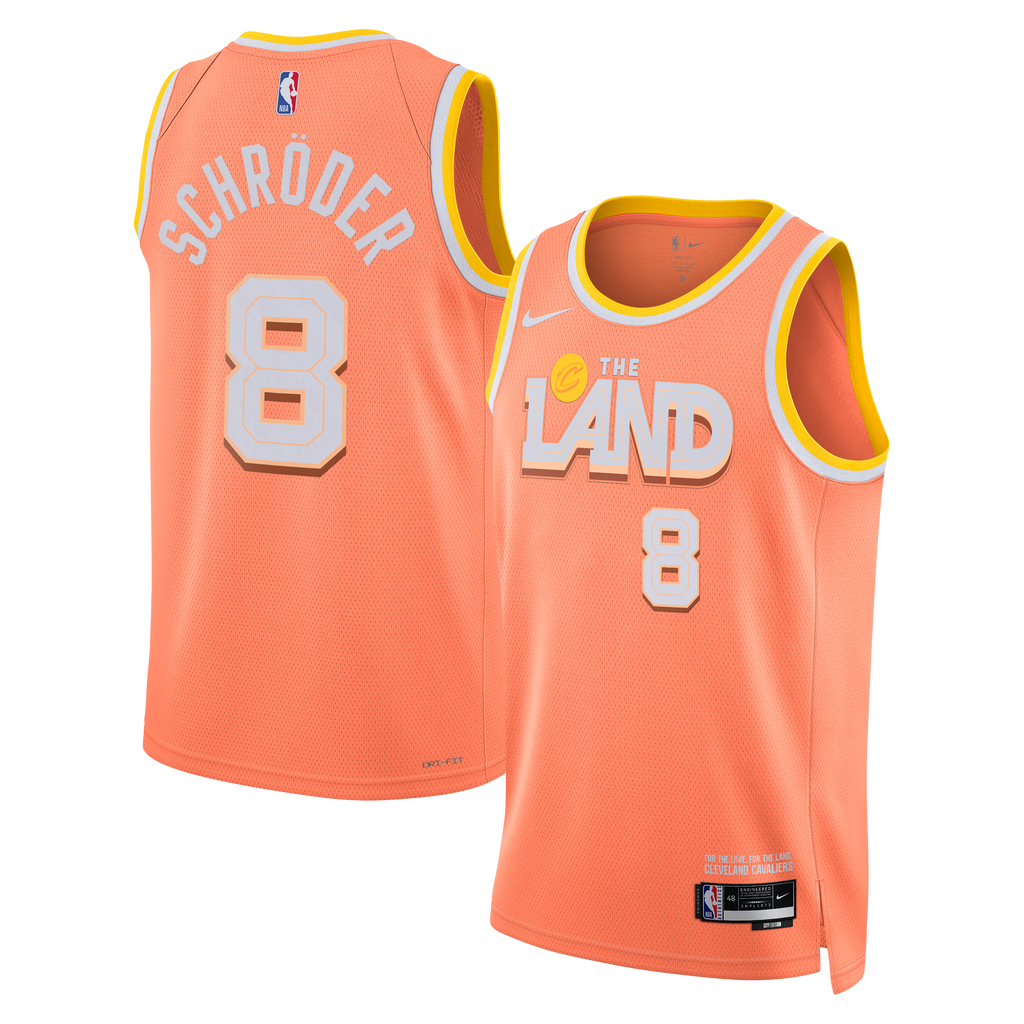 Nike Cleveland Cavaliers 2025/26 City Edition Swingman Jersey - Orange - Dennis Schröder - Unisex product image 1, provided