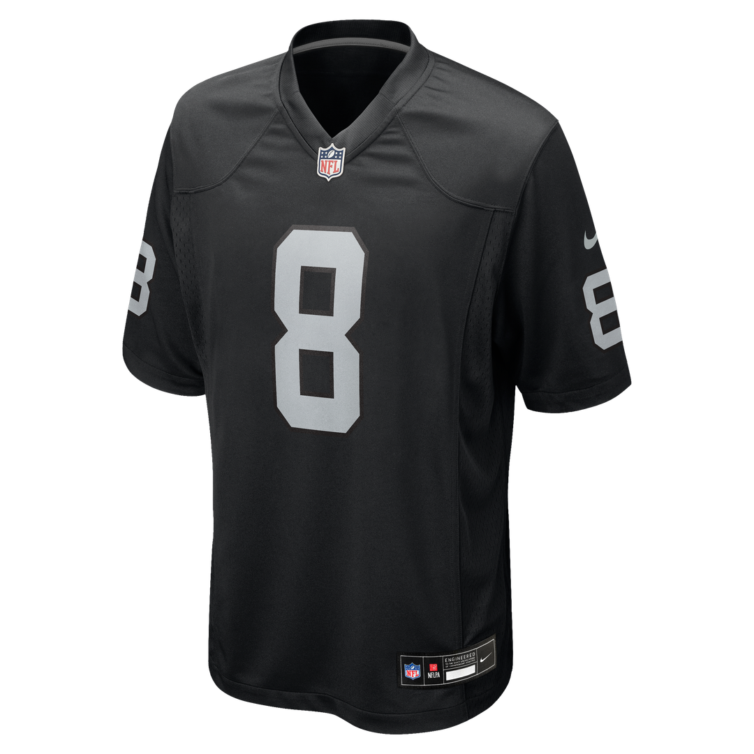Las Vegas Raiders Kirk Cousins Nike Black Team Game Jersey product image 2, provided for visual reference and product detail