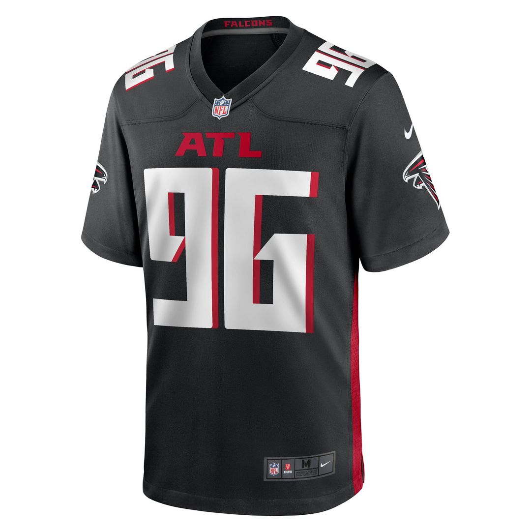 Atlanta Falcons Zach Harrison Nike Black Team Game Jersey product image 2, provided for visual reference and product detail