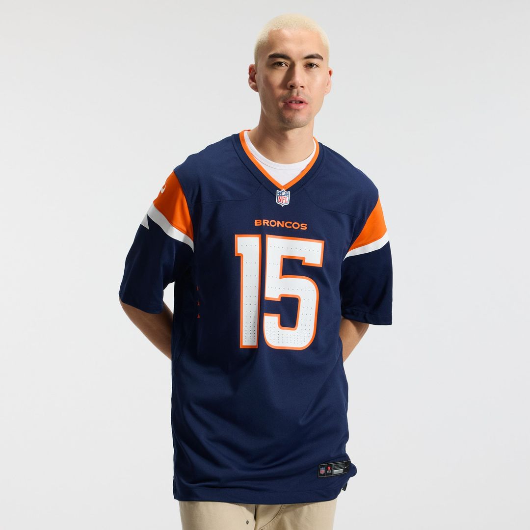 Denver Broncos Nik Bonitto Nike Navy Alternate Game Jersey product image 2, provided for visual reference and product detail