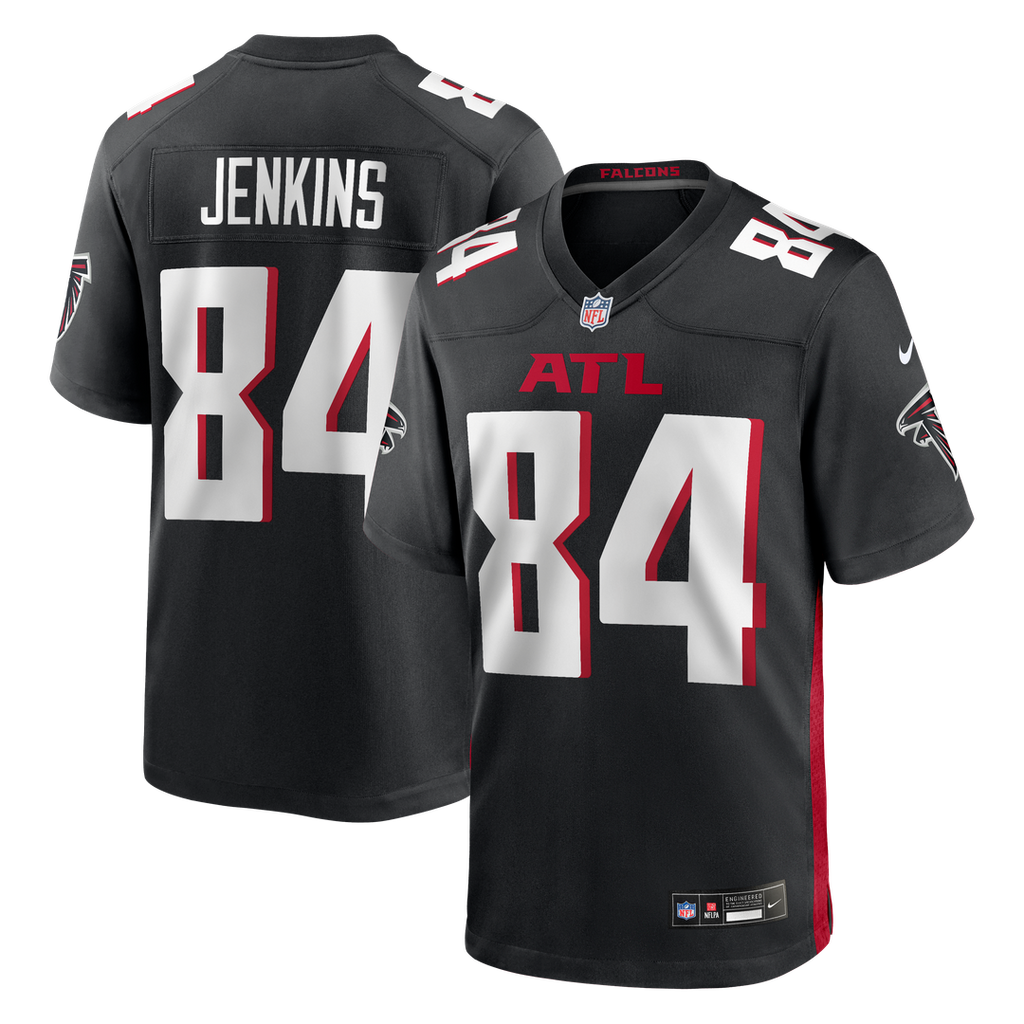 Atlanta Falcons Alfred Jenkins Nike Black Game Retired Player Jersey product image 1, provided for visual reference and