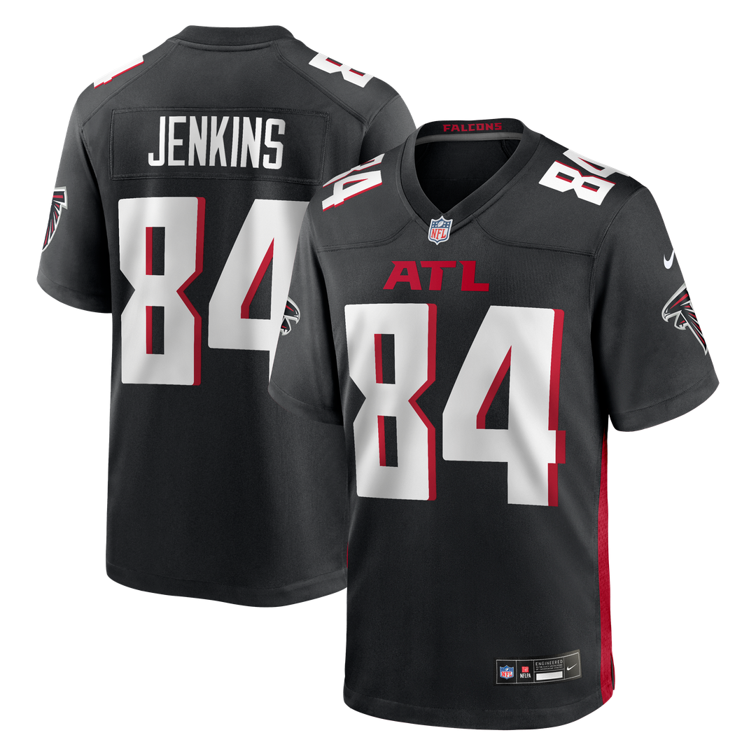 Atlanta Falcons Alfred Jenkins Nike Black Game Retired Player Jersey product image 1, provided for visual reference and