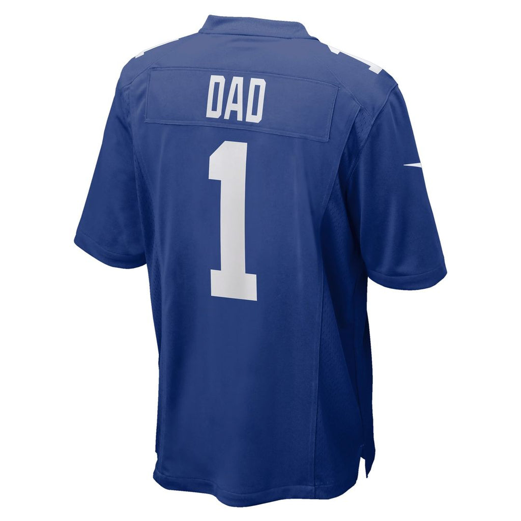 New York Giants Number 1 Dad Nike Royal Game Jersey product image 3, provided for visual reference and product detail review