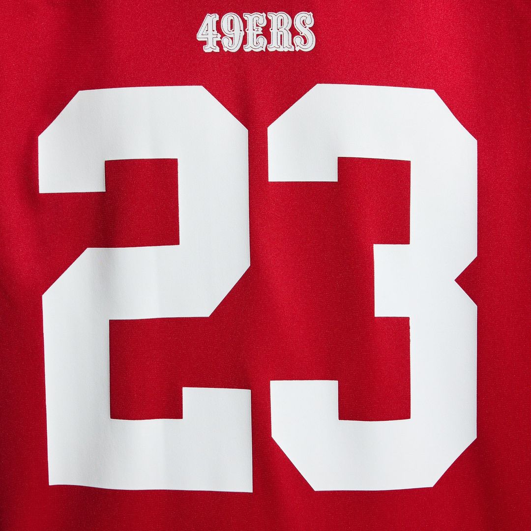 San Francisco 49ers Christian McCaffrey Nike Scarlet Game Player Jersey product image 21, provided for visual reference and