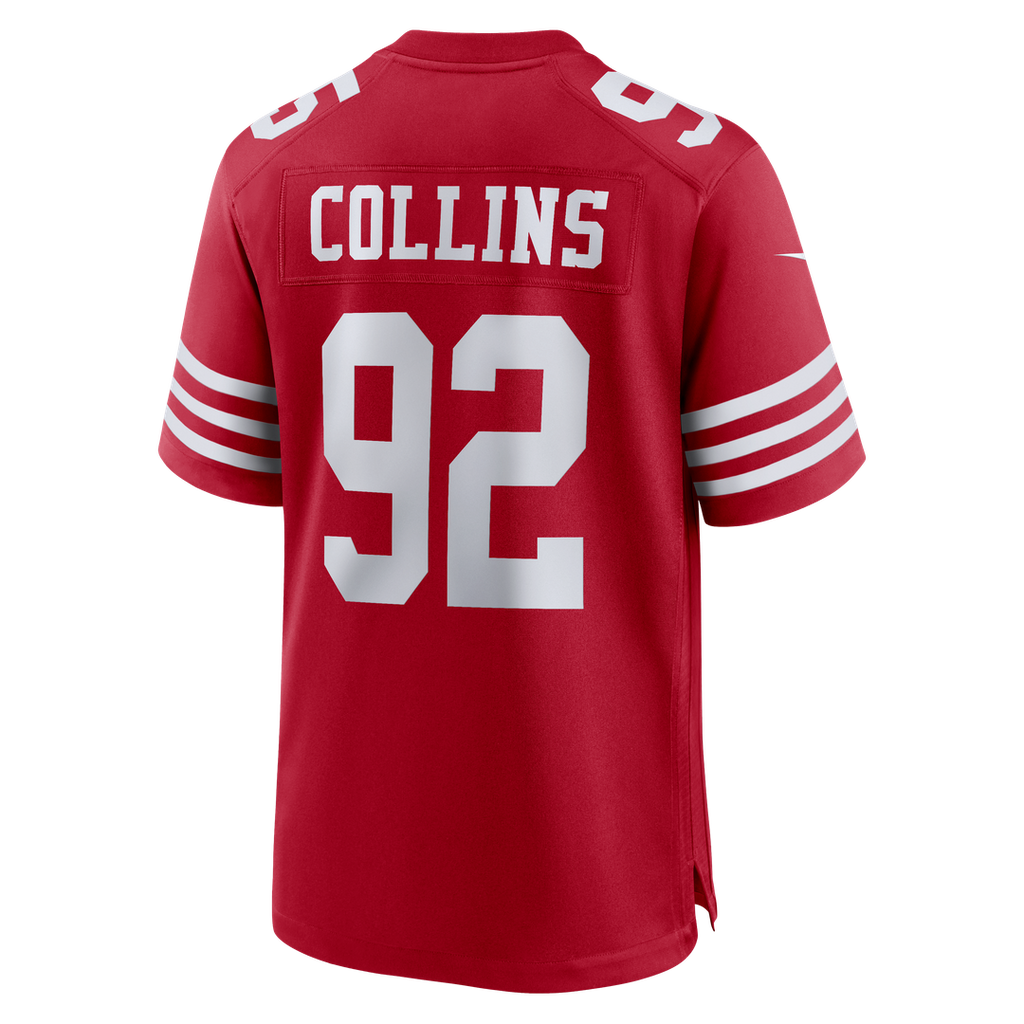 San Francisco 49ers Alfred Collins Nike Scarlet Team Game Jersey product image 3, provided for visual reference and product