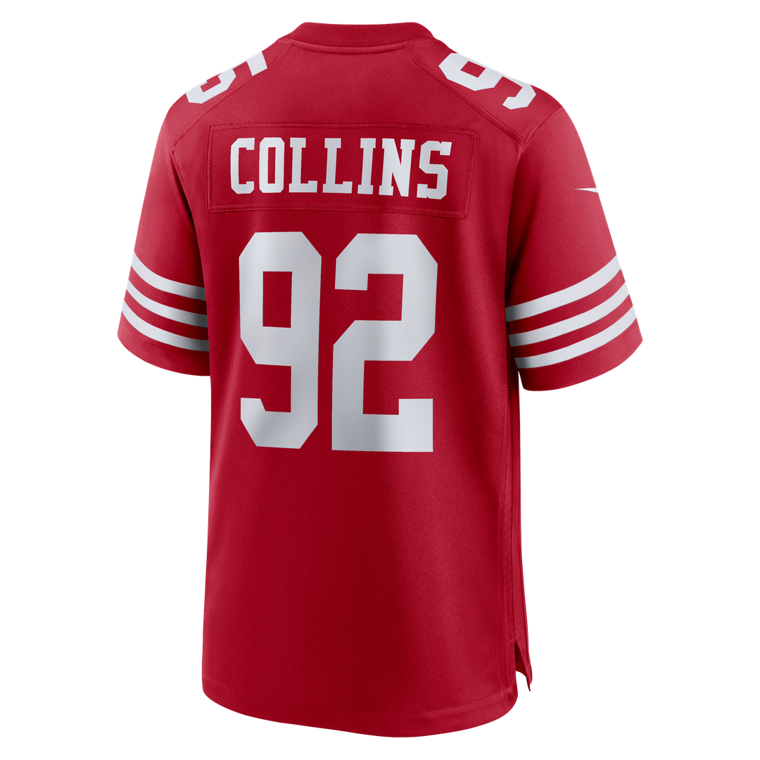 San Francisco 49ers Alfred Collins Nike Scarlet Team Game Jersey product image 3, provided for visual reference and product