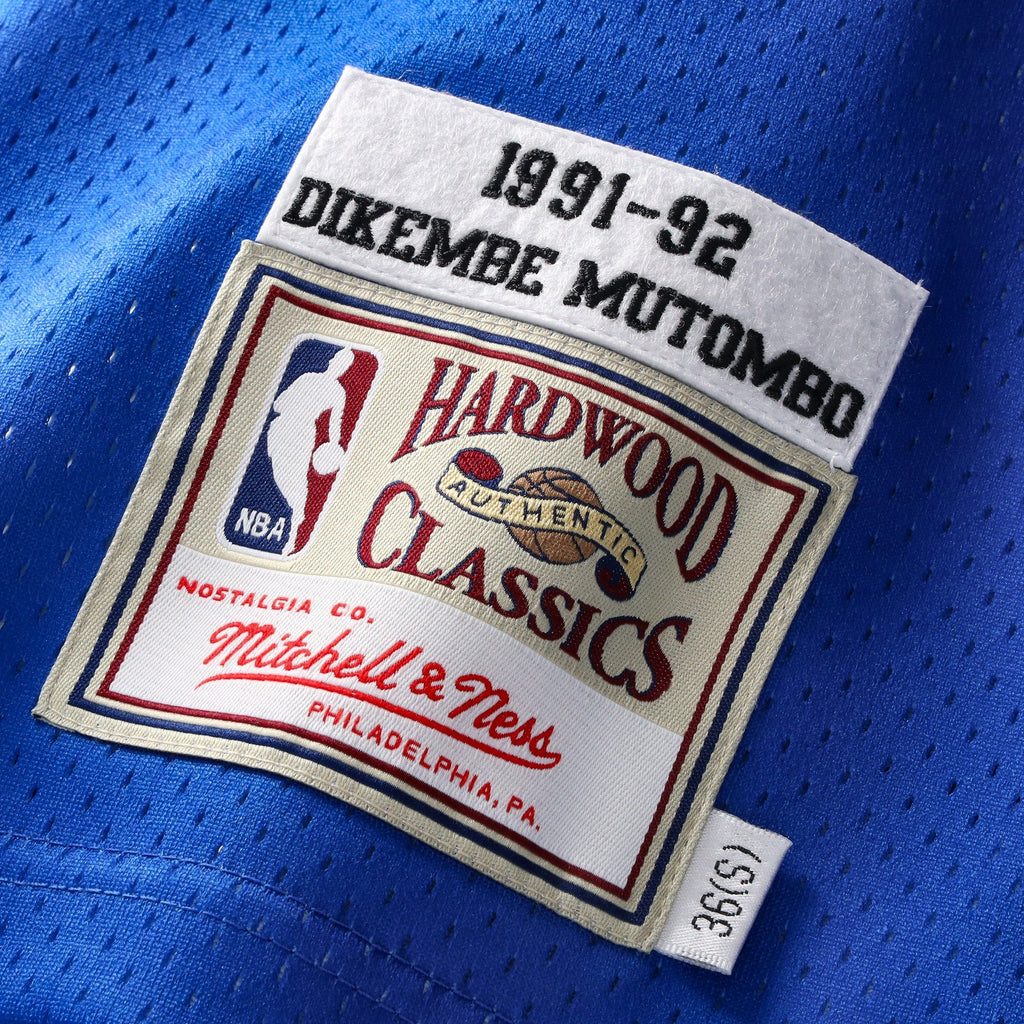Denver Nuggets Mitchell & Ness Dikembe Mutombo Authentic Jersey - Royal Blue product image 6, provided for visual reference