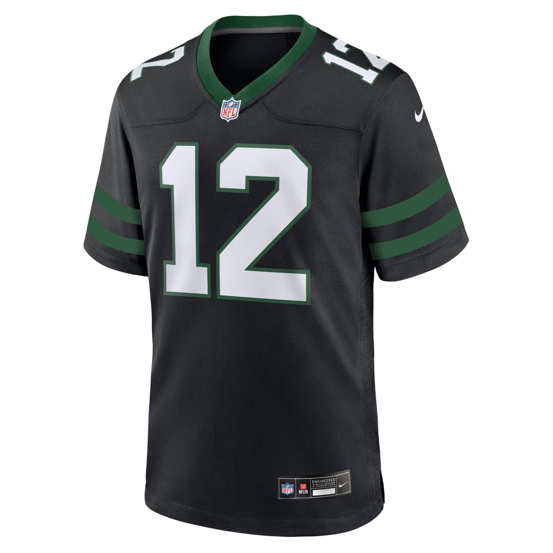 New York Jets Joe Namath Nike Legacy Black Alternate Retired Player Game Jersey product image 2, provided for visual