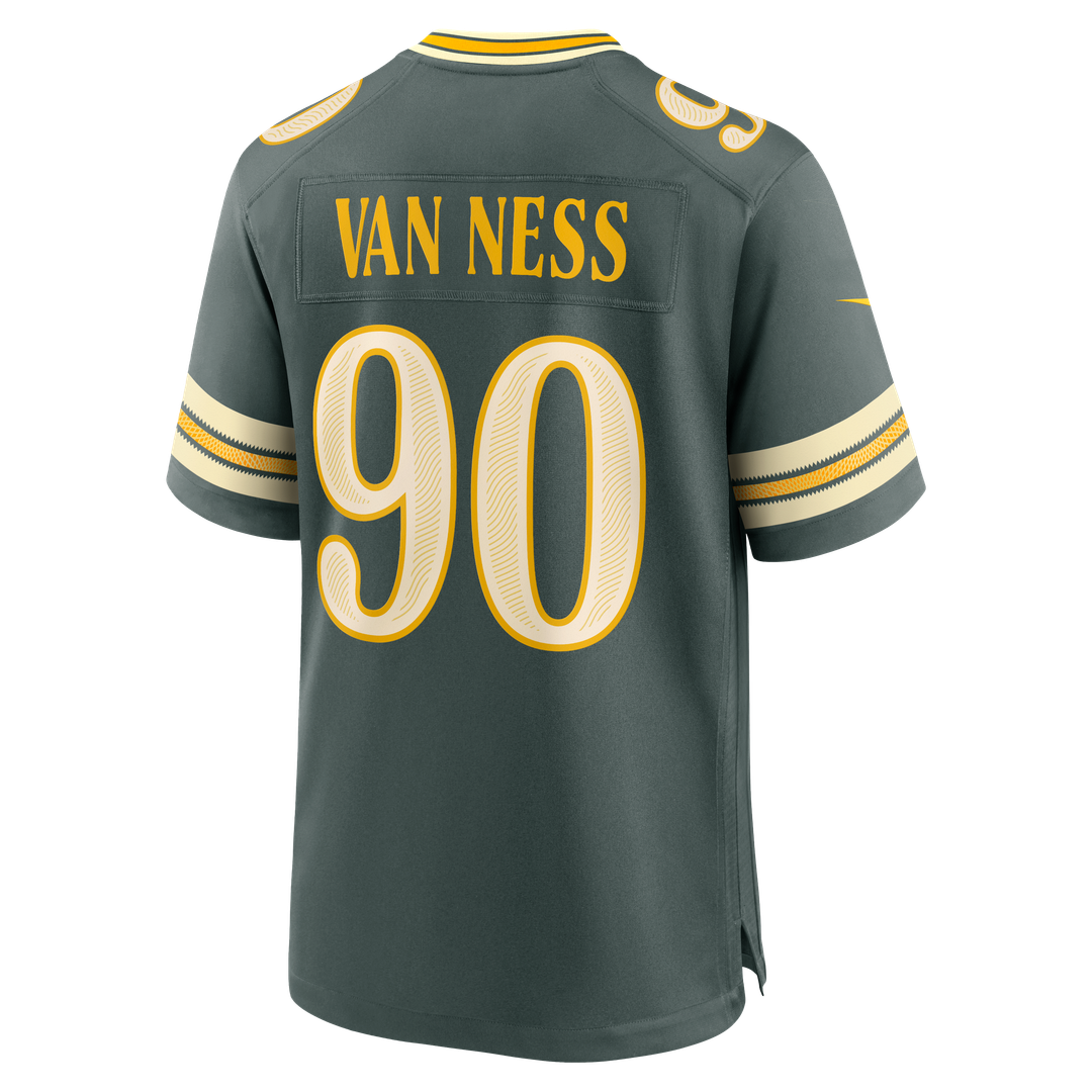 Green Bay Packers Lukas Van Ness Nike Green 2026 Rivalries Collection Game Jersey product image 3, provided for visual