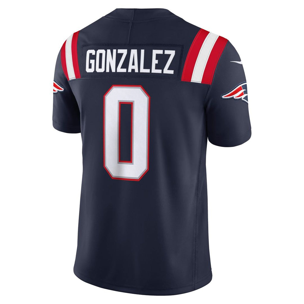 New England Patriots Christian Gonzalez Nike Navy Team Vapor F.U.S.E. Stitched Limited Jersey product image 3, provided for