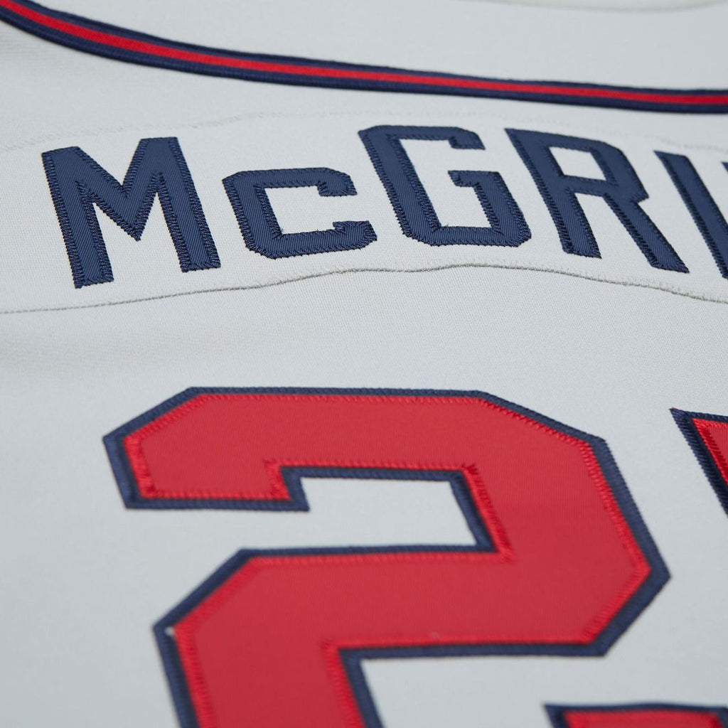 Atlanta Braves Fred McGriff Mitchell & Ness Gray 1995 Throwback Authentic Jersey product image 10, provided for visual