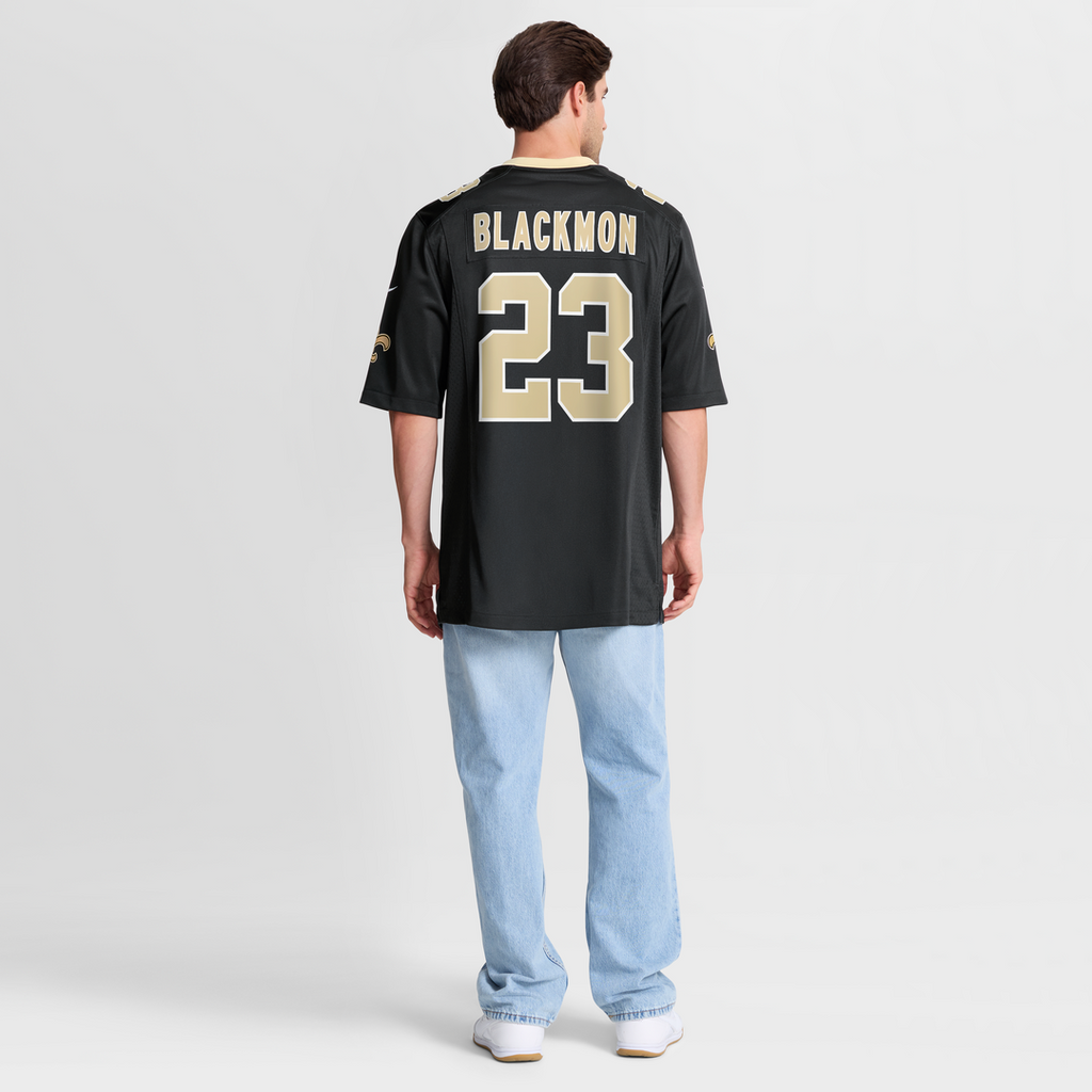 New Orleans Saints Julian Blackmon Nike Black Team Game Jersey product image 8, provided for visual reference and product