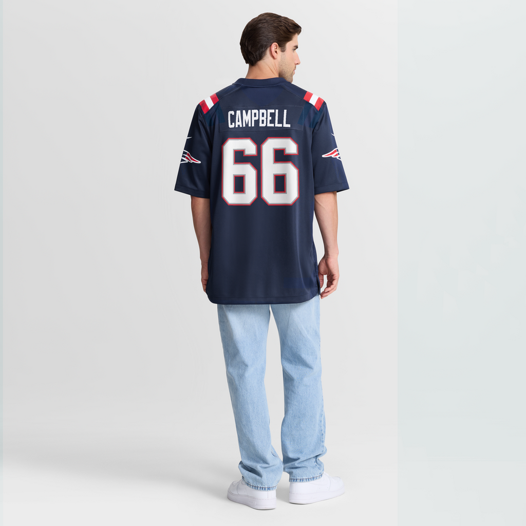 New England Patriots Will Campbell Nike Navy Team Game Jersey product image 5, provided for visual reference and product