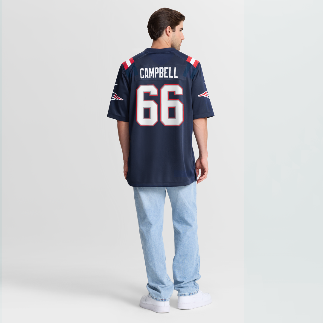 New England Patriots Will Campbell Nike Navy Team Game Jersey product image 5, provided for visual reference and product