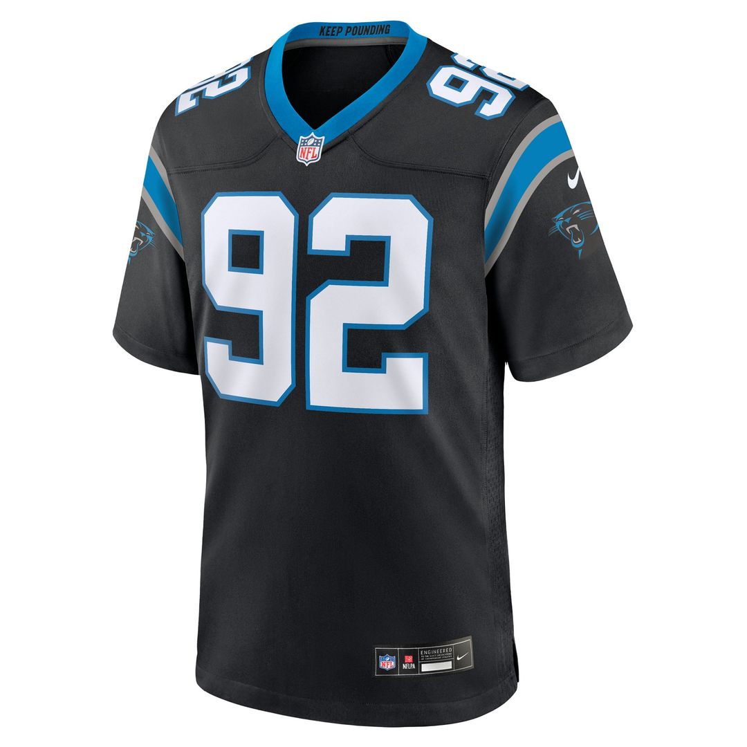 Carolina Panthers Cam Jackson Nike Black Team Game Jersey product image 2, provided for visual reference and product detail